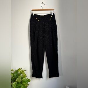Mayle Black Trousers with Gold Buttons